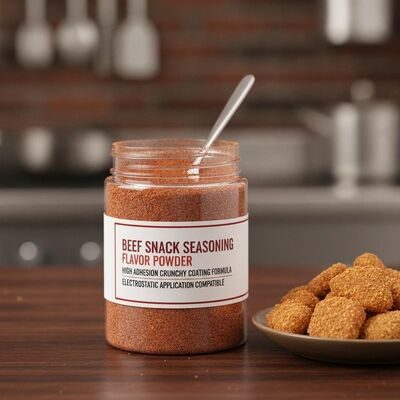 Beef Snack Seasoning Flavor Powder High Adhesion Crunchy Coating Formula Electrostatic Application Compatible